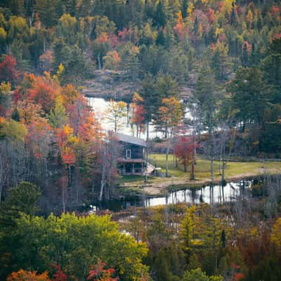 Lonely house at 4-Peaks Loop, Michigan, USA