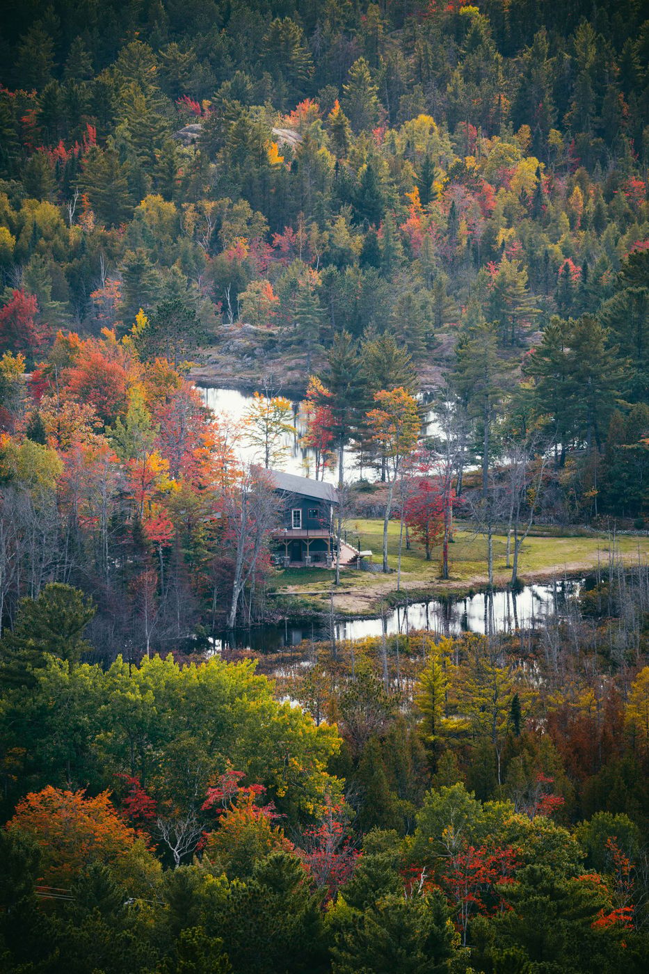Lonely house at 4-Peaks Loop, Michigan, USA