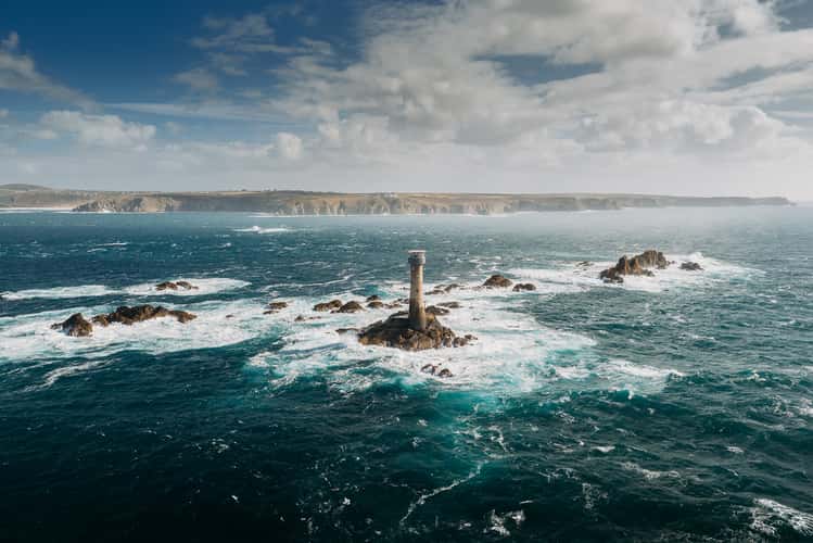 Longships Lighthouse (Drone)