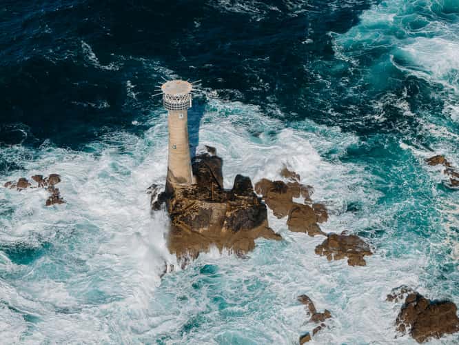 Longships Lighthouse (Drone)