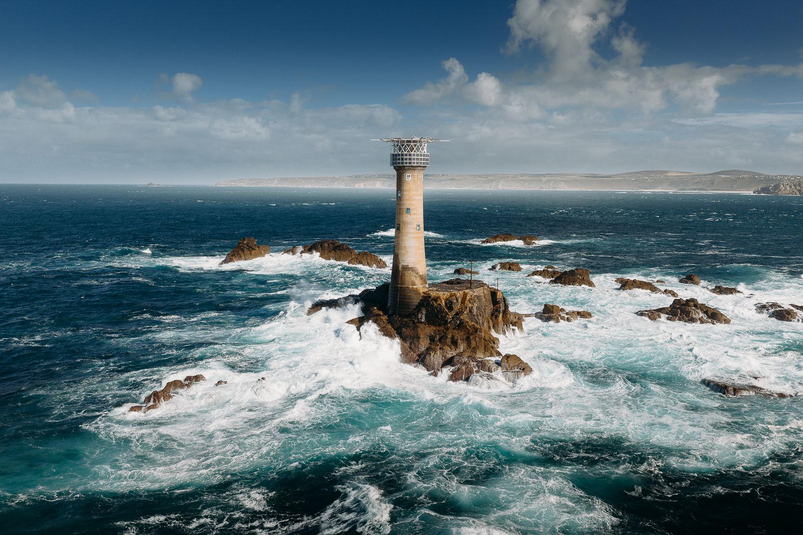 Longships Lighthouse (Drone), United Kingdom