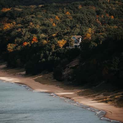 Lookout at Empire Bluff Trail, Lake Michigan, USA