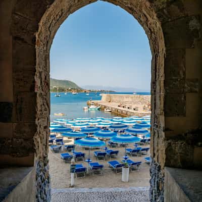 Main beach, Cefalu, Sicily, Italy