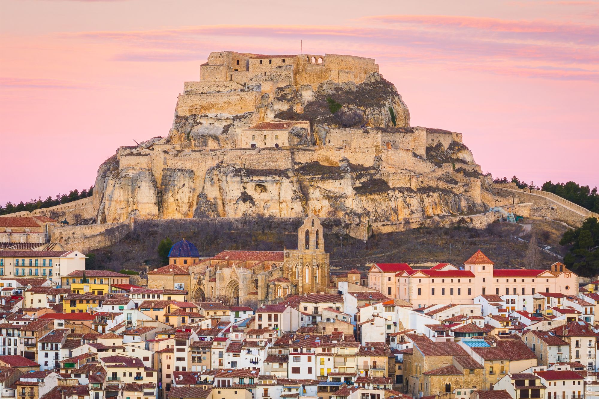 Morella town (drone), Spain