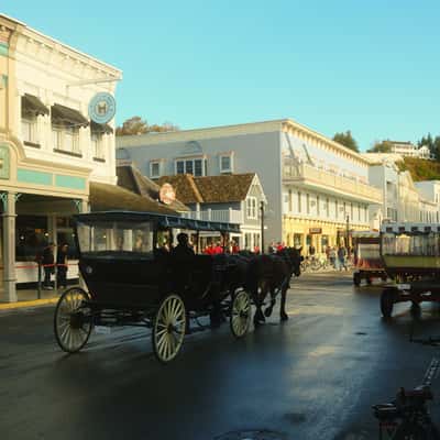 Old charm of Mackinac Island, Michigan, USA