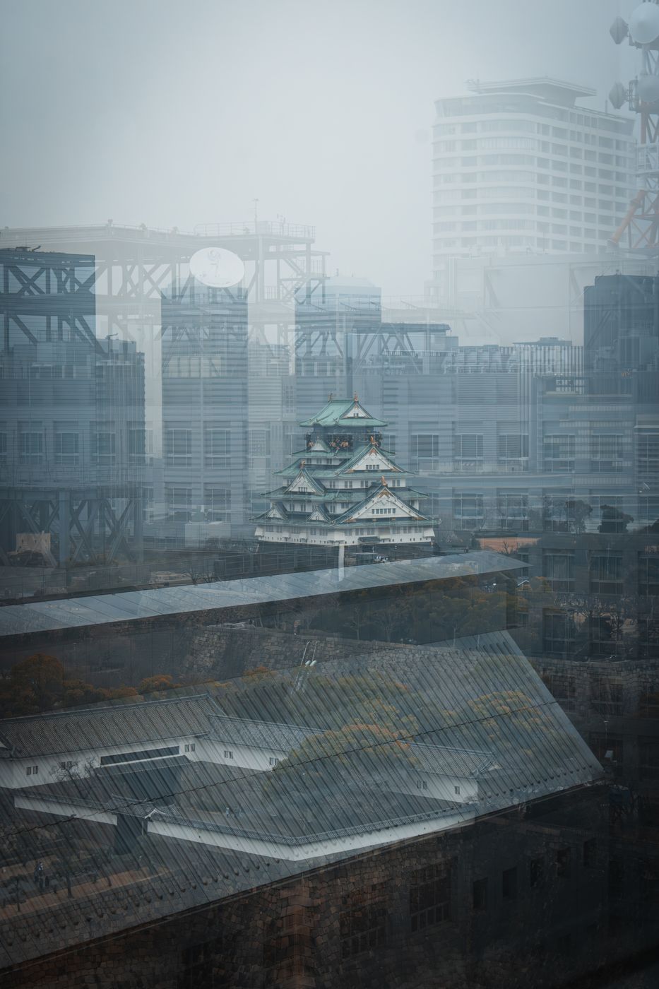 Osaka Castle - Thought the Osaka Museum of History, Japan