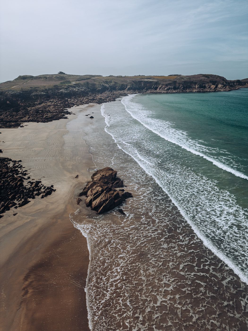 Plage des Blancs Sablons (Drone), France