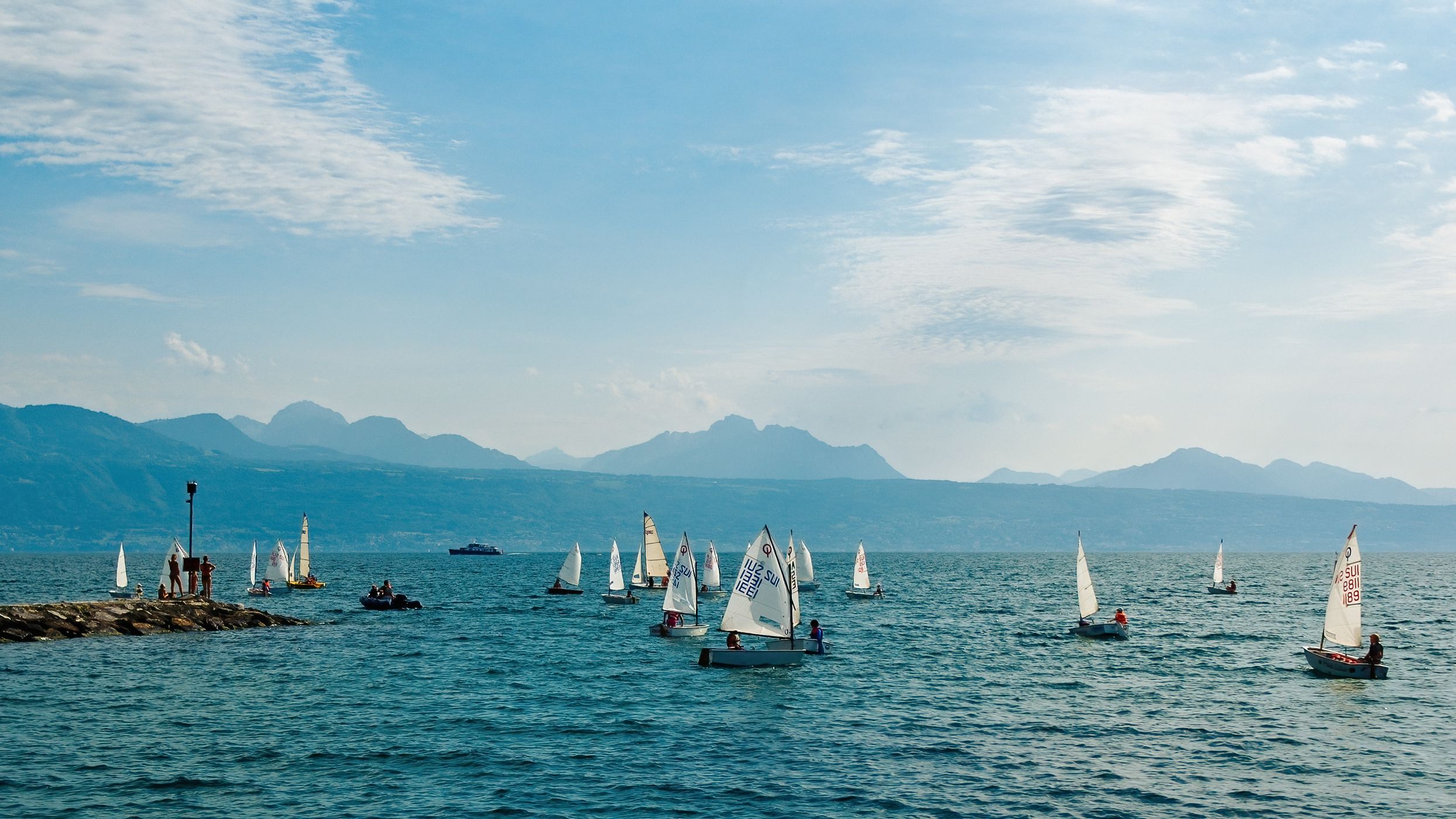 Port of Pully, Lake Geneva, Canton of Vaud, Switzerland