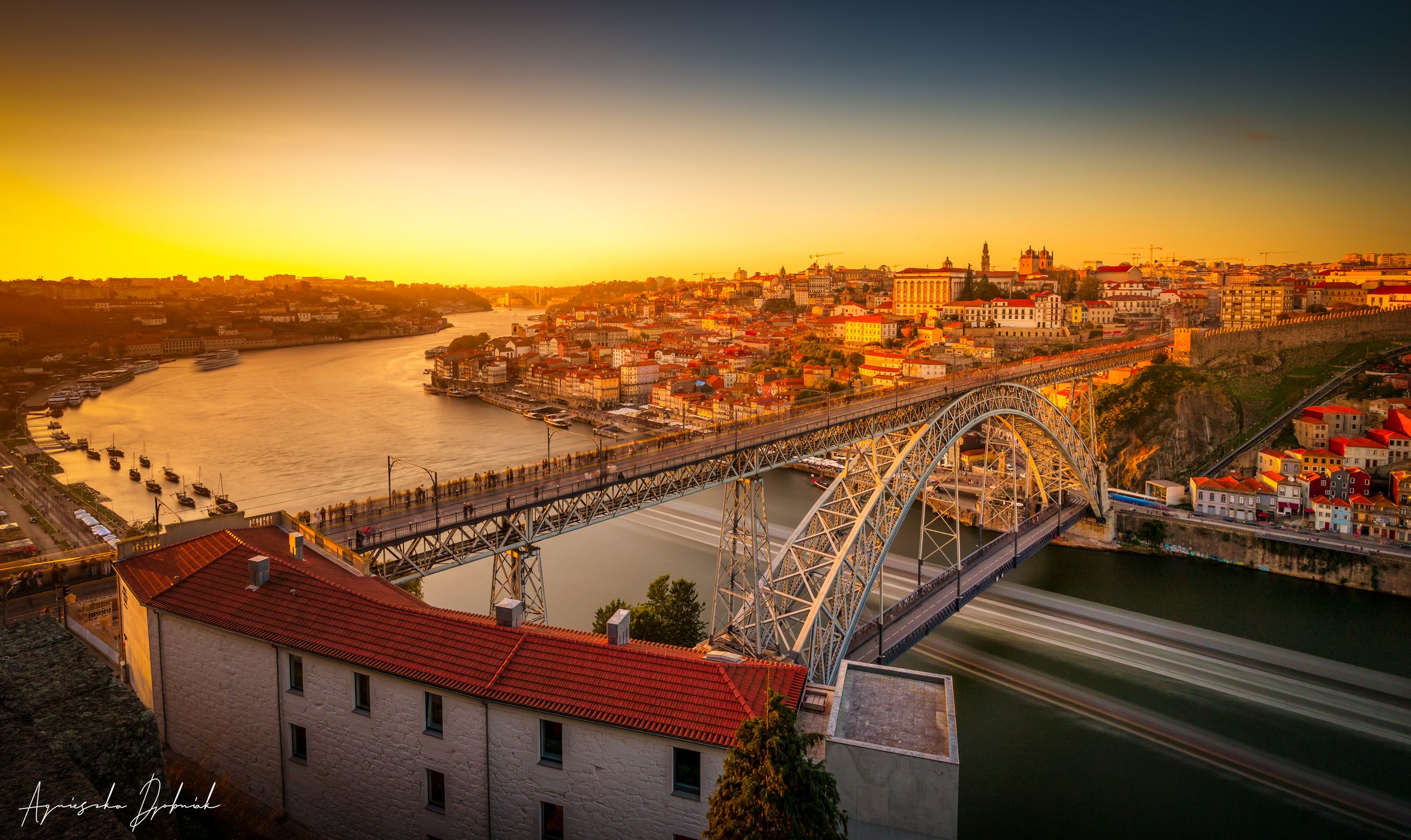 View onto Porto from the Ponte Luís I, Portugal