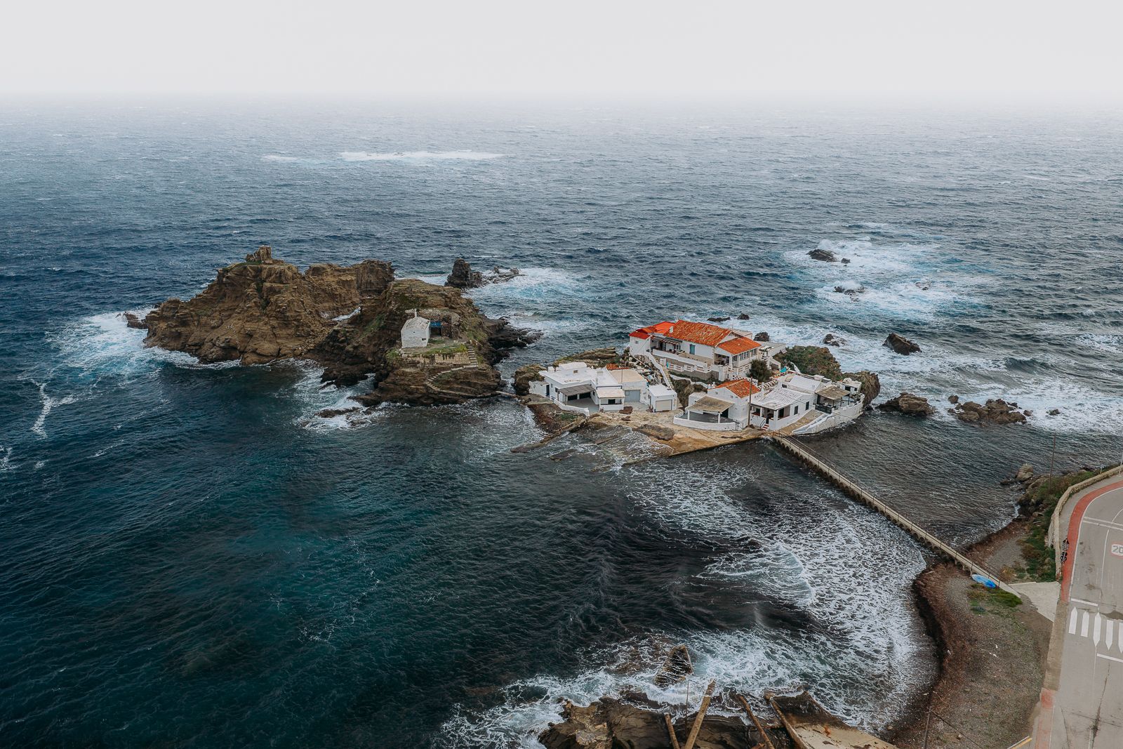 Sa Mesquida House on the rocks (Drone), Spain