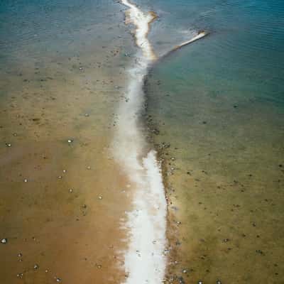 Sandbank near Mission Point Lighthouse, Lake Michigan, USA