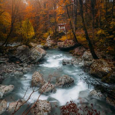 Slap Kozjak Hut & Rapids, Slovenia
