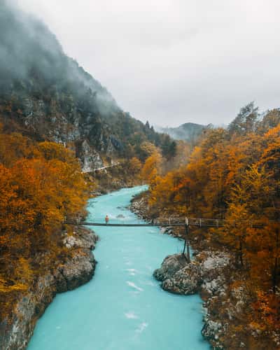 Soča Suspension Bridge (Drone)