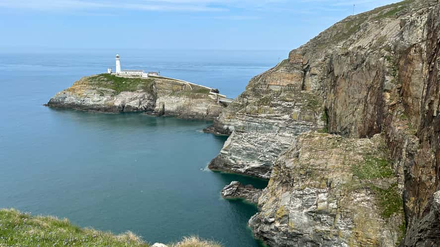 South Stack Lighthouse from Elin's Tower, Wales