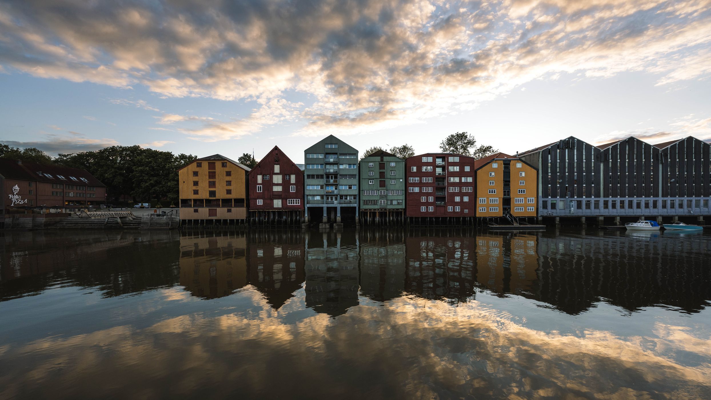 Trondheim Nidelva Houses, Norway