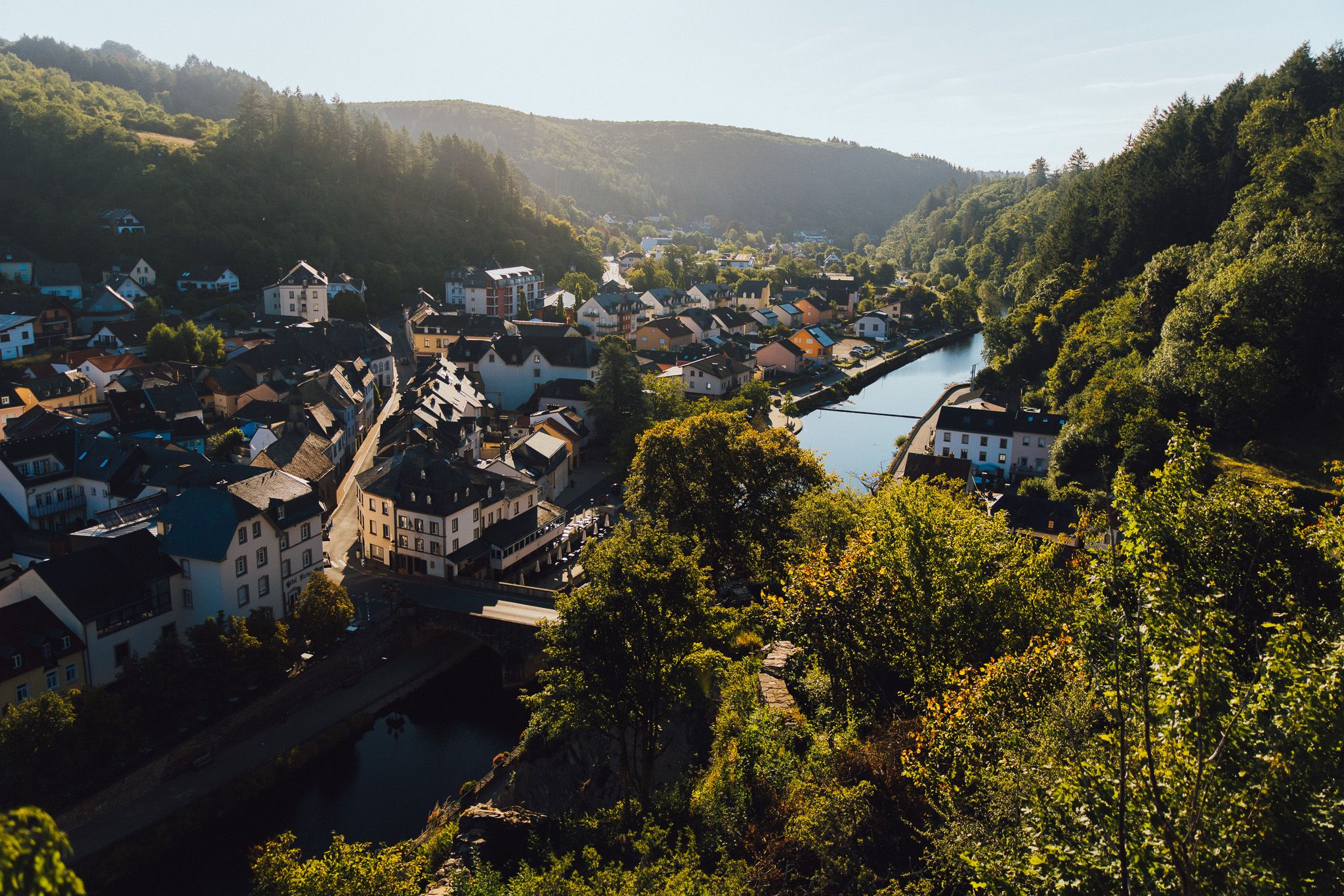 Vianden river view, Luxembourg, Luxembourg