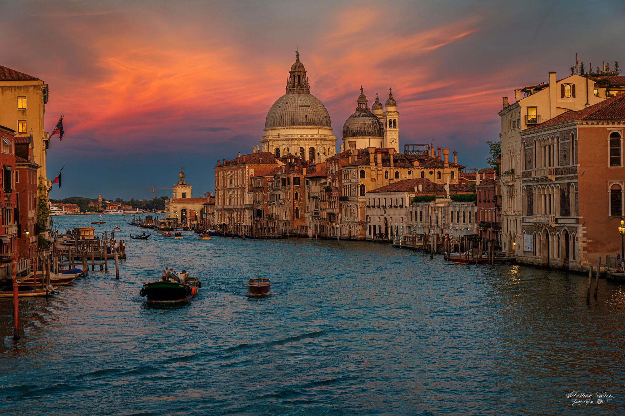 View from Ponte dell'Accademia, Venice, Italy