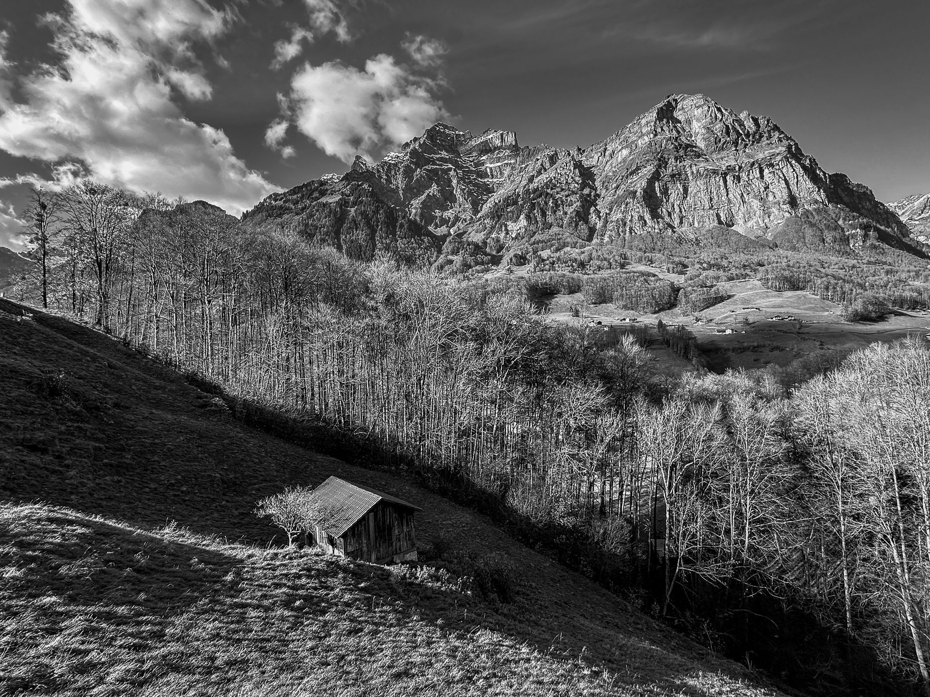 View on Mitlödi/GL, Switzerland