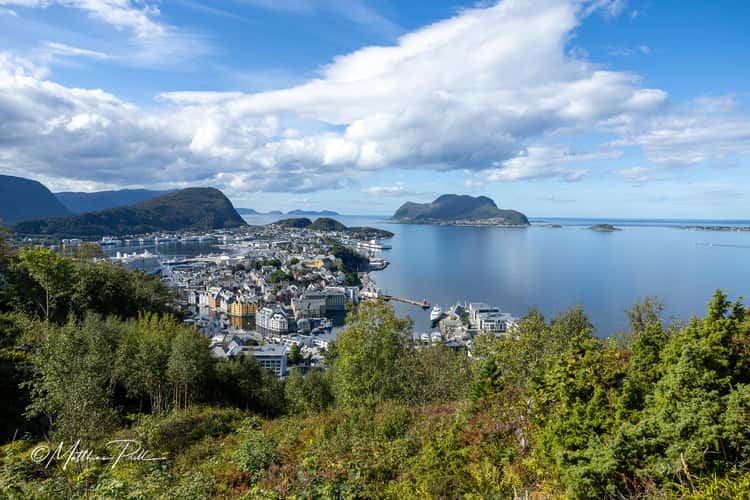 View over Ålesund from Fjellstua Viewpoint
