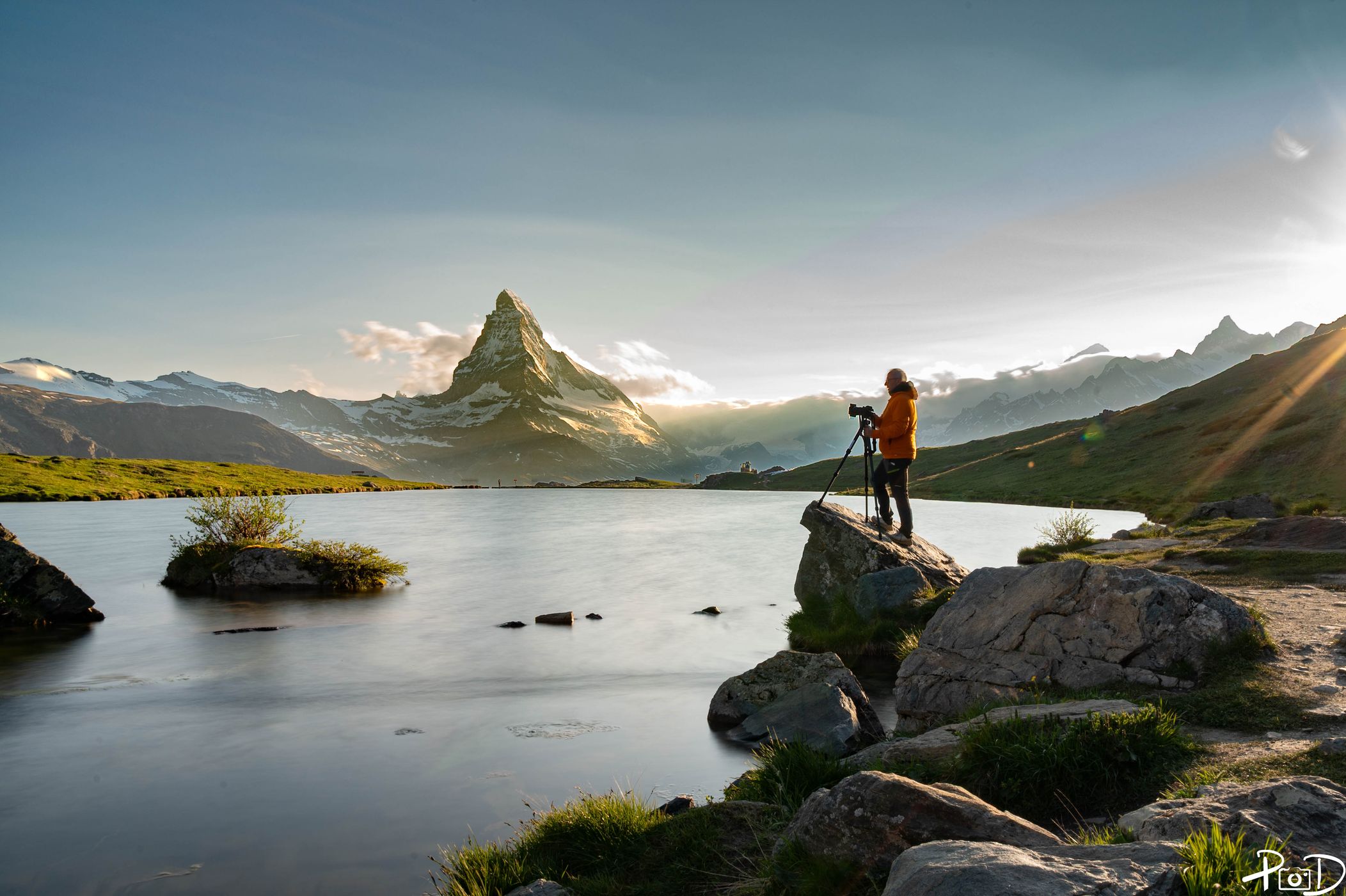 View to Matterhorn from Stelli Lake, Switzerland