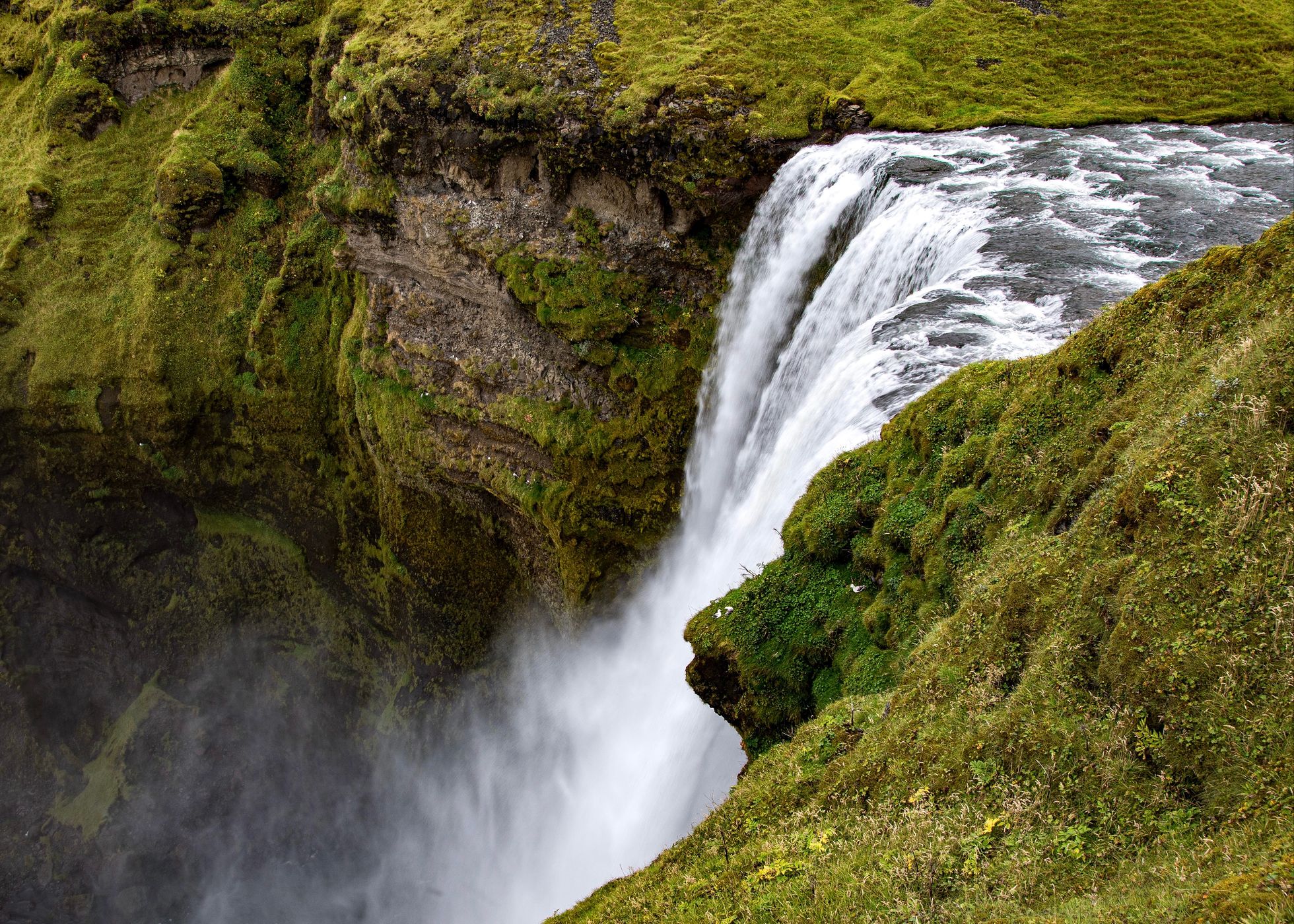 Brink of Skogafoss, Iceland