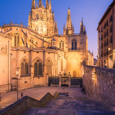 Burgos Cathedral from behind, Spain
