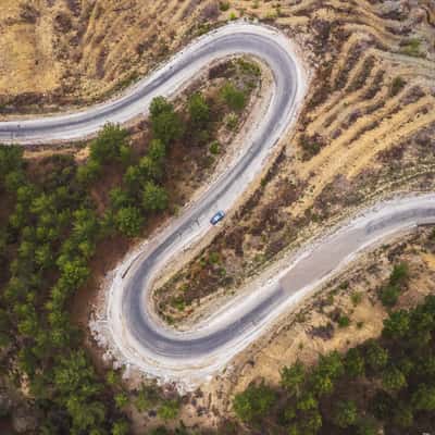 Curved road (drone), Turkey (Türkiye)