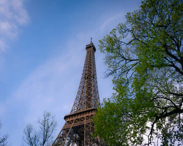 Eiffel Tower from Rue de l'Universite, Paris