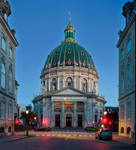 Frederik's Church and the Amalienborg Palace, Copenhagen