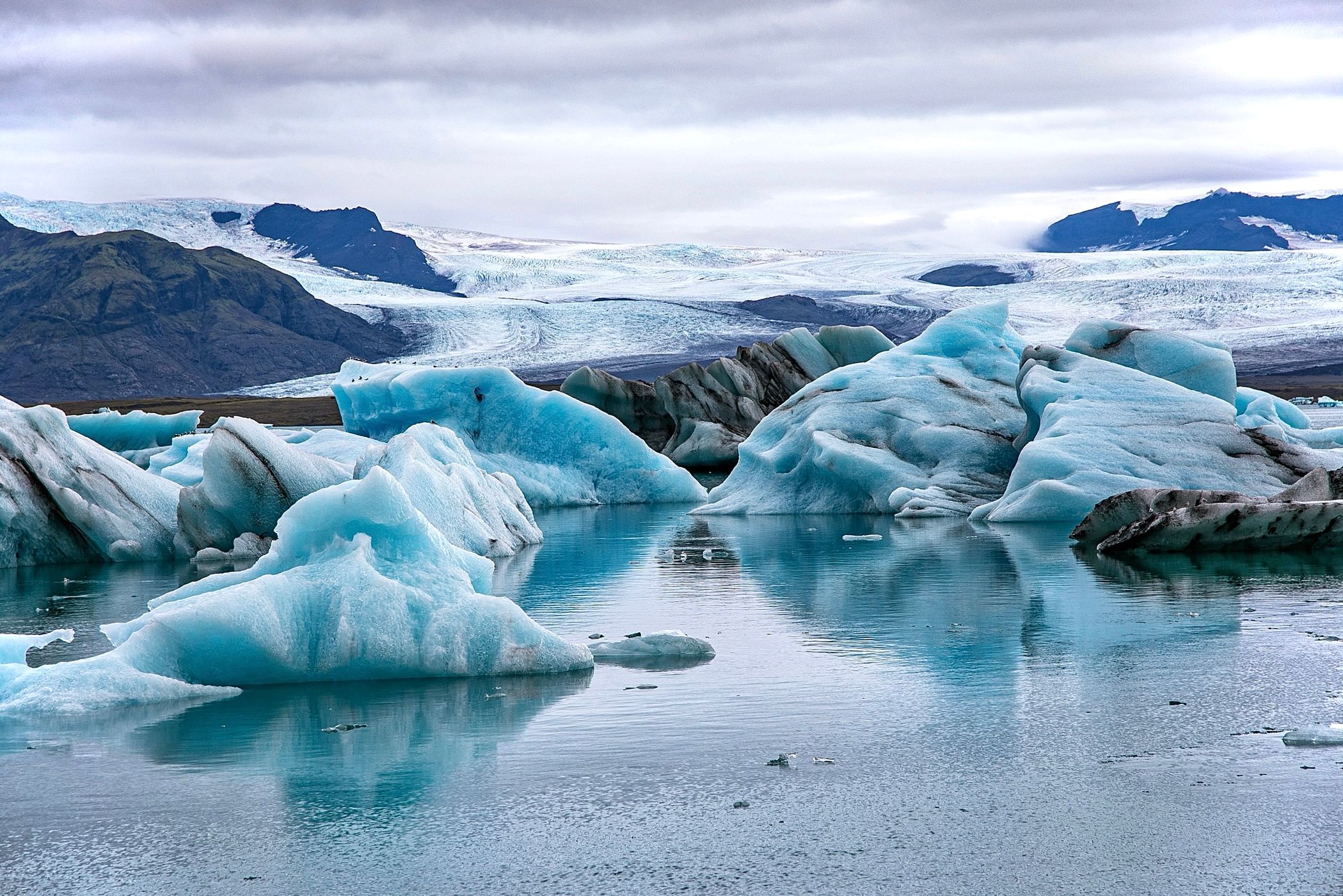 Glacial Lagoon at Jökulsárlón, Iceland