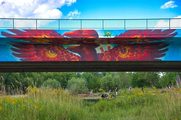 Grafitto an der Südseite der Brudermühl-Brücke München