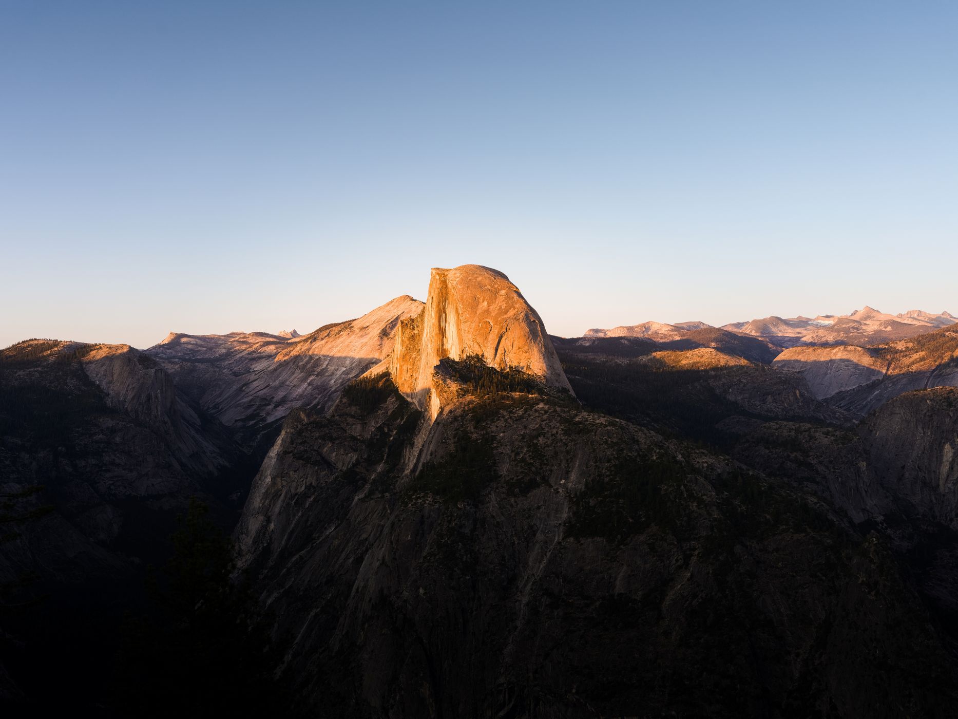 Half Dome from spot near Glacier Point, Yosemite, USA
