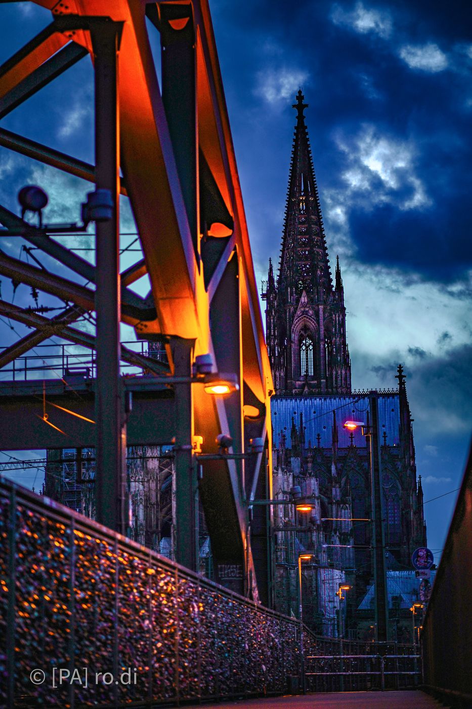 Hohenzollern Bridge, Cologne, north side, Germany