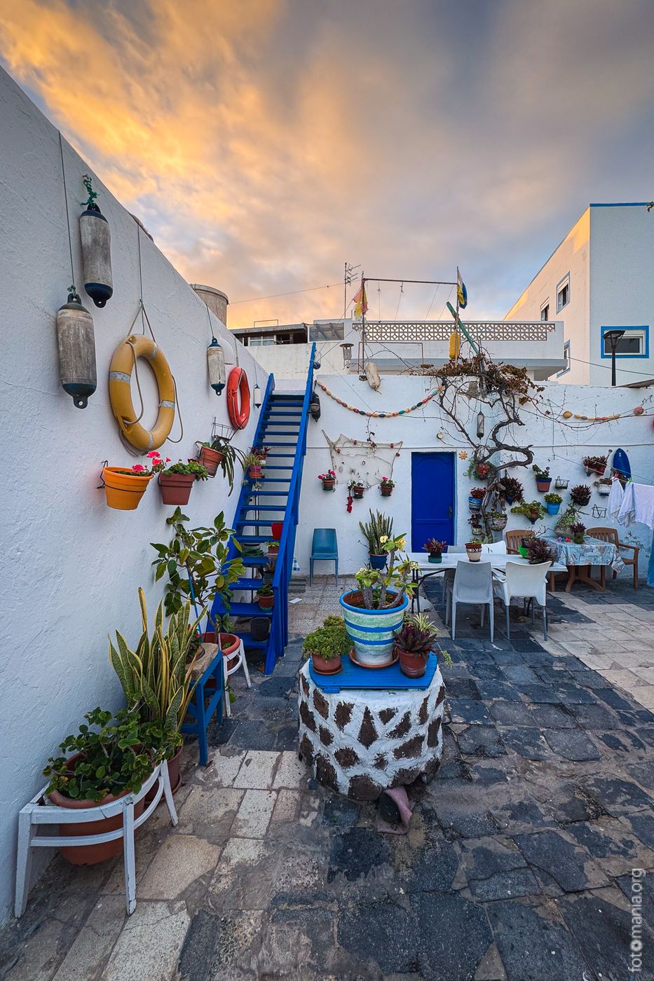 House backyard, Corralejo, Spain