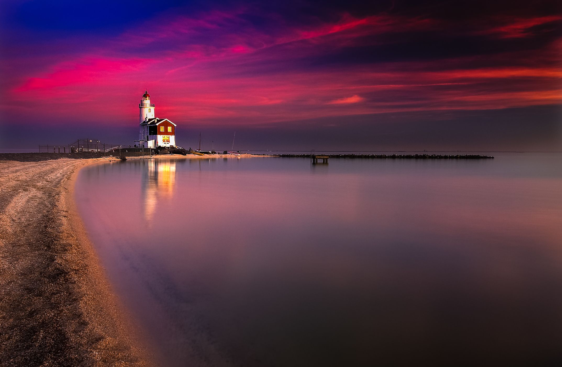 Lighthouse at Marken, Netherlands