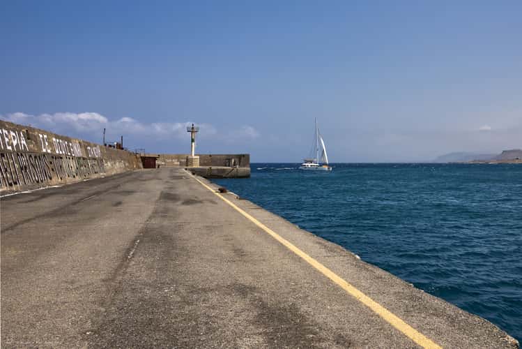 Lighthouse on the pier in Heraklion