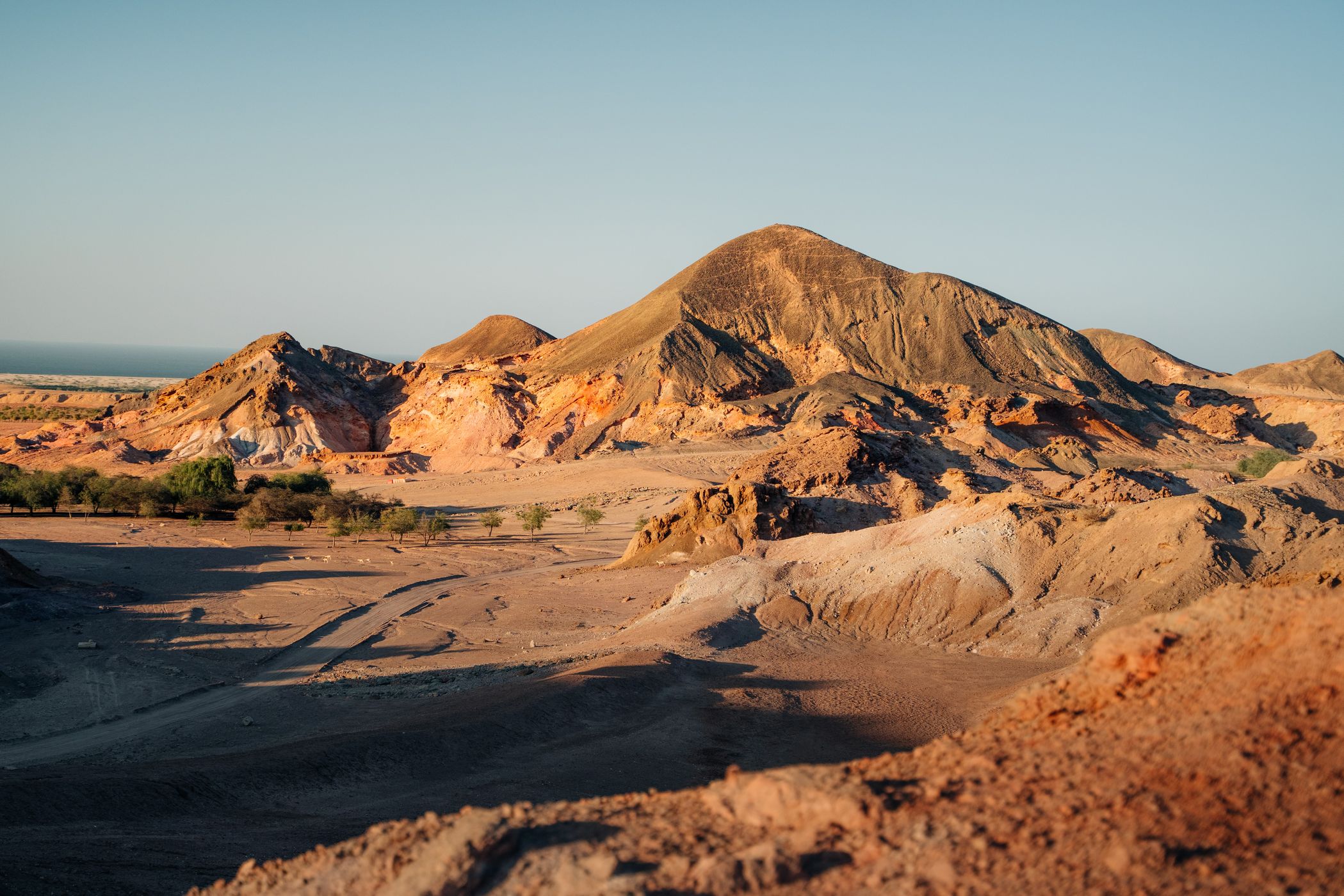 Mountain view Over Sir Bani Island, United Arab Emirates