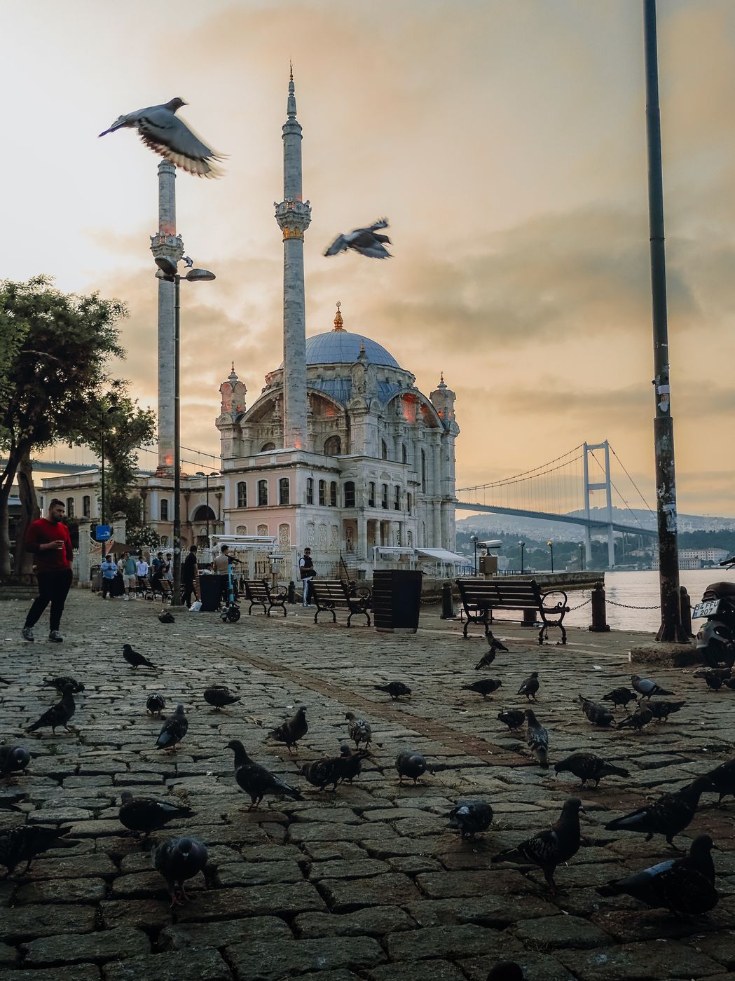 Ortakoy Mosque with Bosphorus Bridge, Turkey (Türkiye)