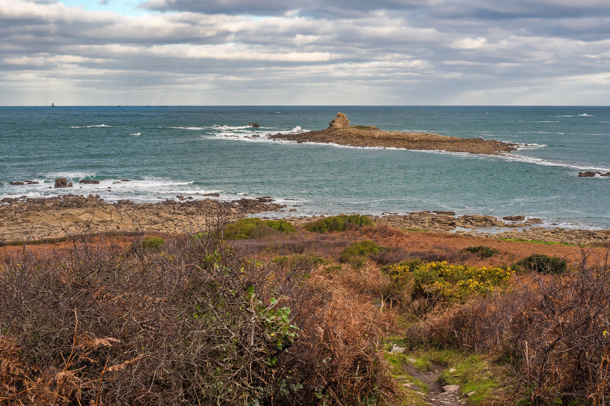 Point De Vue Panoramique De L'ile Grande, France