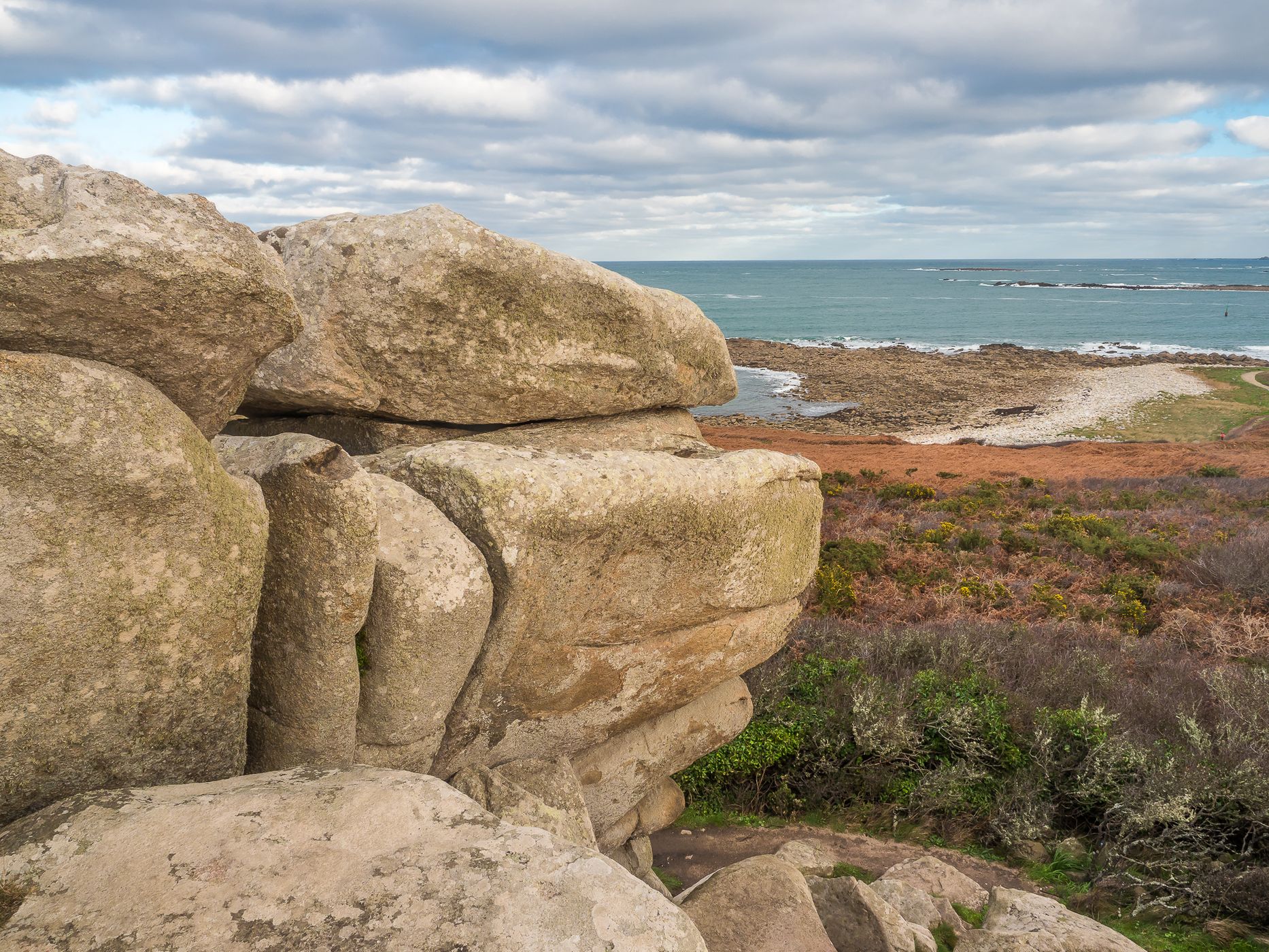 Point De Vue Panoramique De L'ile Grande, France