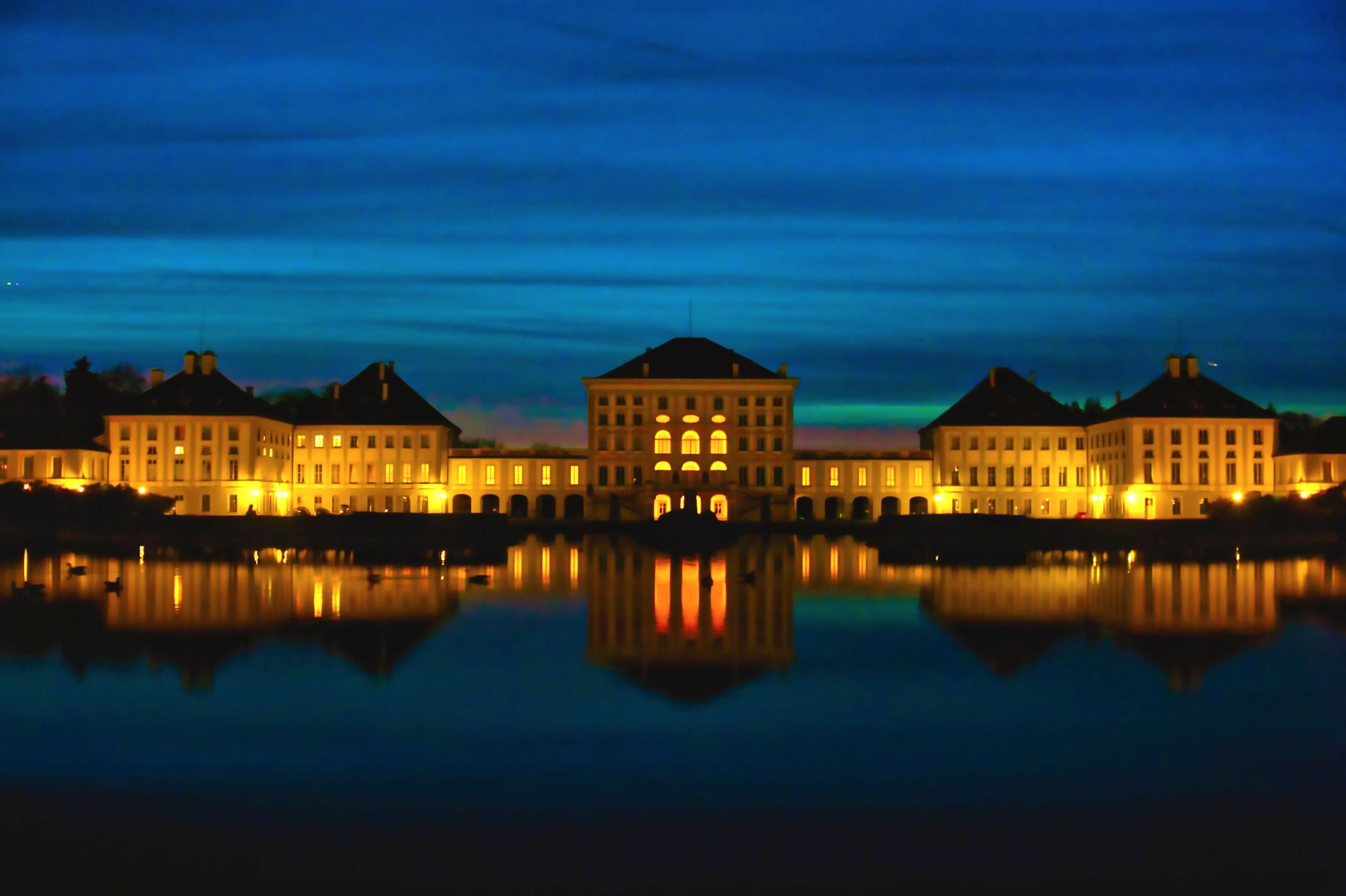 Schloss Nymphenburg am Abend (November), Germany