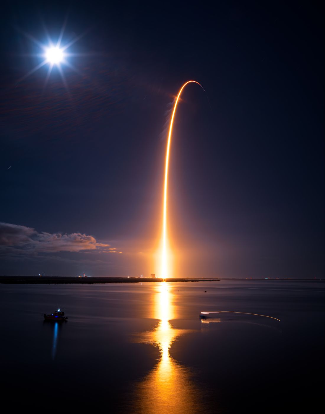 SpaceX Launch from A. Max Brewer Bridge, USA