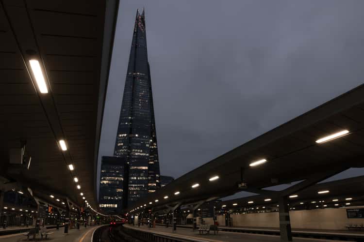 The Shard from London Bridge Station