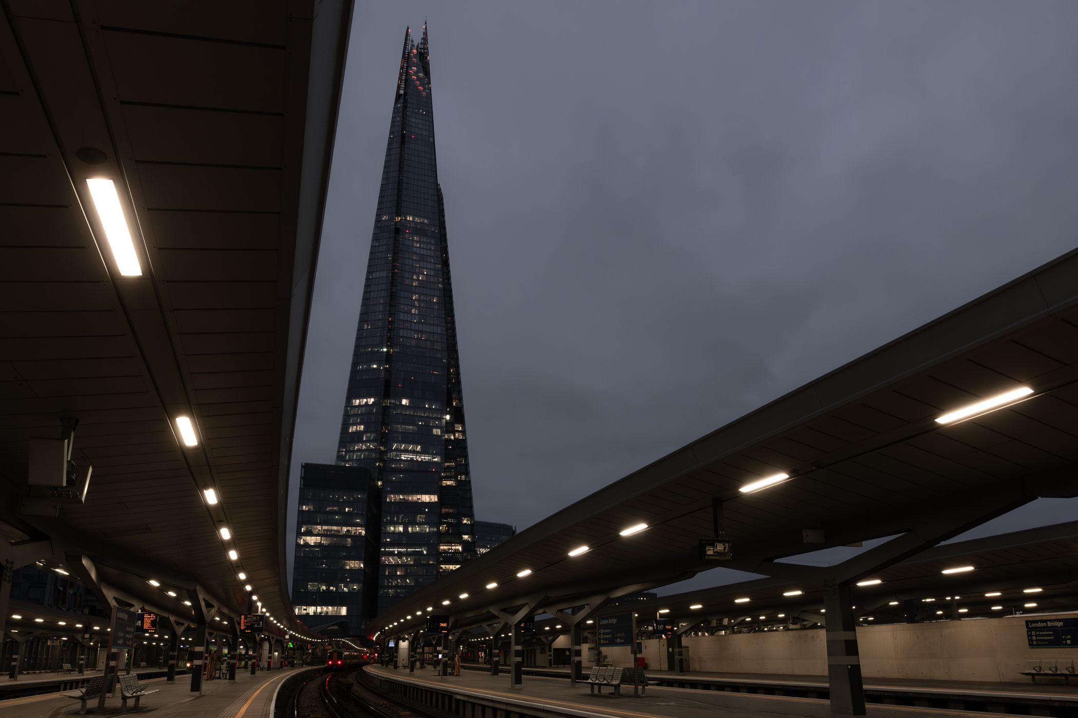 The Shard from London Bridge Station, United Kingdom
