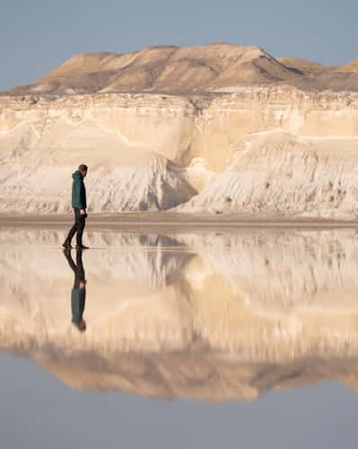 Tuzbair Salt Flats Reflection