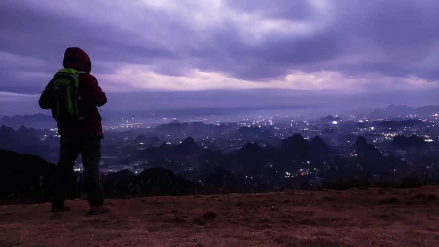 Yao mountain sunset view lookout