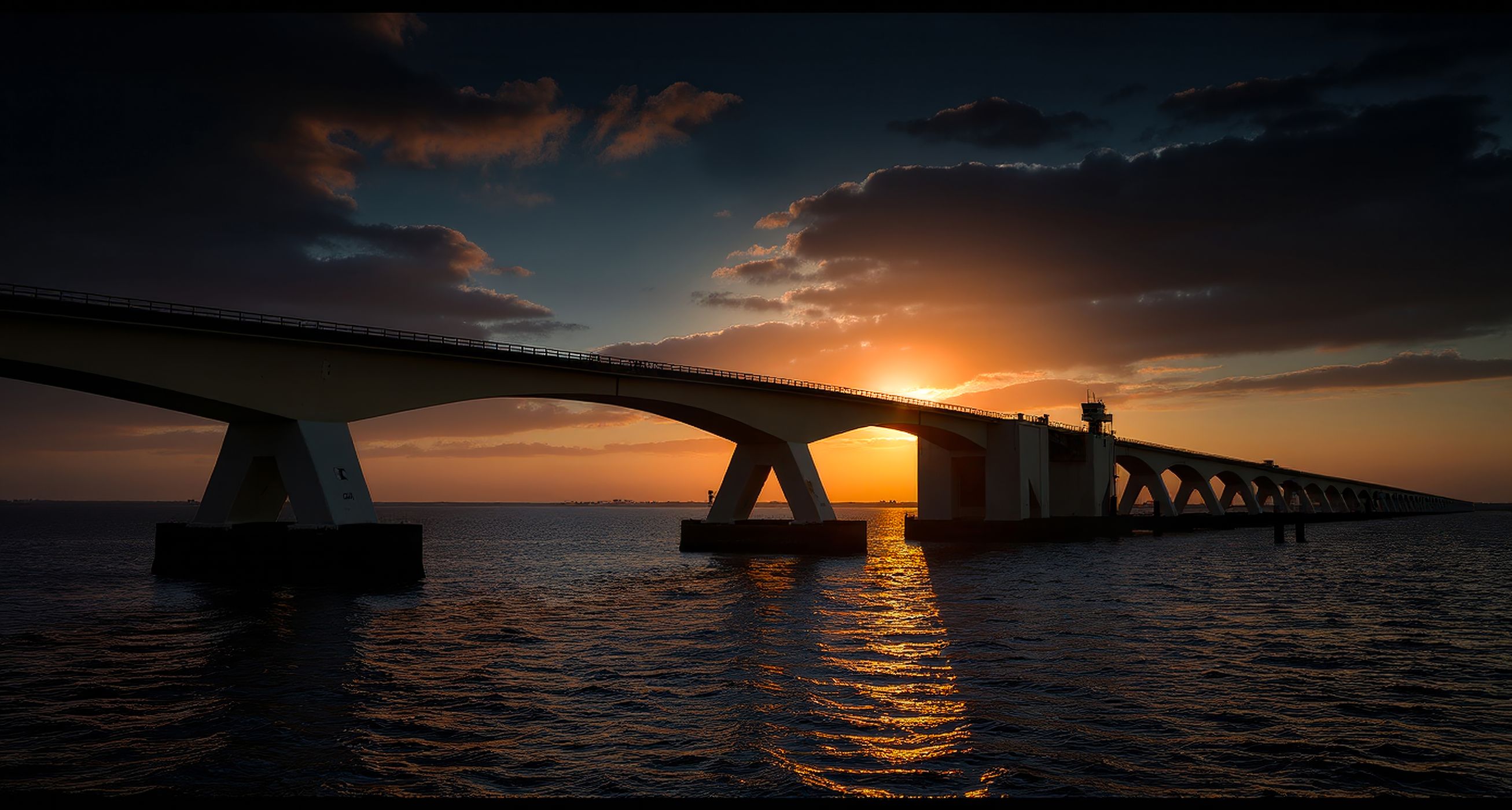Zeeland Bridge Oosterschelde, Netherlands