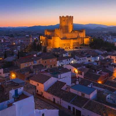 Atalaya Castle, Villena (drone), Spain