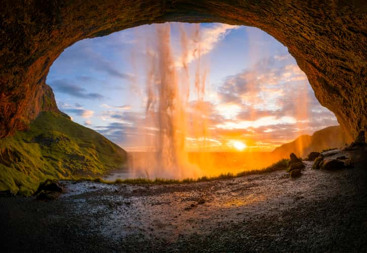 Behind the Seljalandsfoss