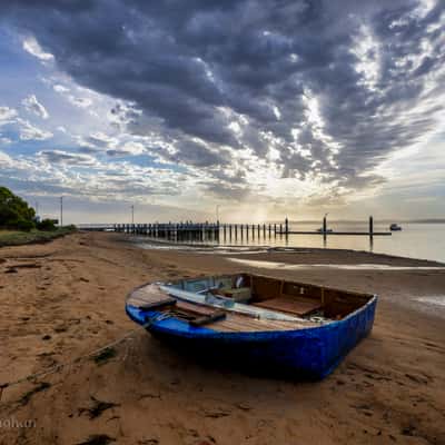 Boat & Jetty, Rhyll, Phillip Island, Victoria, Australia
